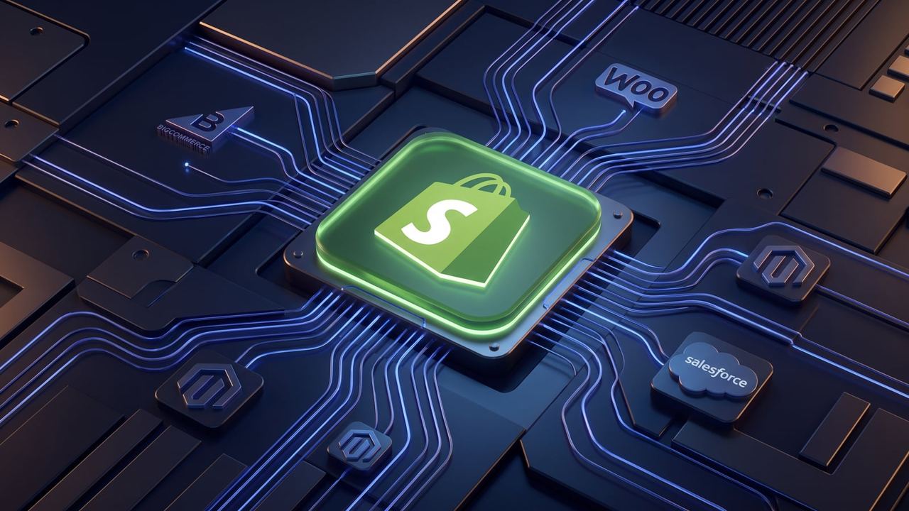 Engineering: Shop Pay on Non-Shopify Stores: BigCommerce, WooCommerce, SFCC (illustration)