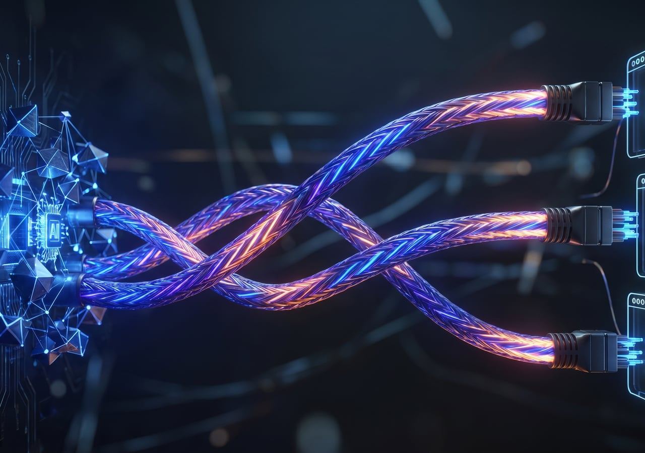 AI Commerce — Agentic Commerce Protocols: ACP, MCP, UCP — illustration